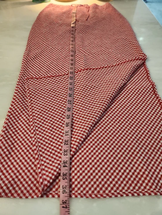 Wild Fable Seersucker Red And White Gingham Maxi Skirt - Picture 7 of 9